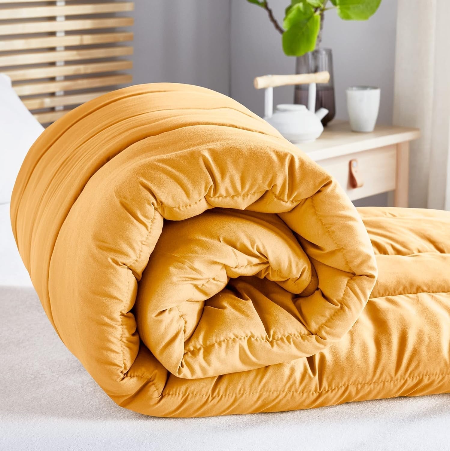 Pikolin Home - Plapumă reversibilă 300 G - umplutură nordică bicoloră - pentru pat 150 - confortabilă, caldă, respirabilă, albastru, 240 X 220 cm Plapumi si pilote Naty Shop