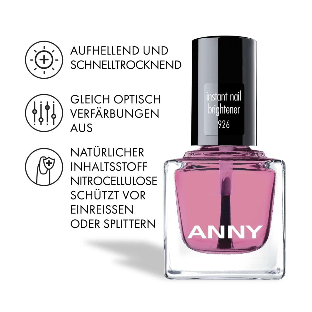 ANNY Instant Nail Brightener - Oja naturală de îngrijire cu efect de iluminare optică - 15 ml
