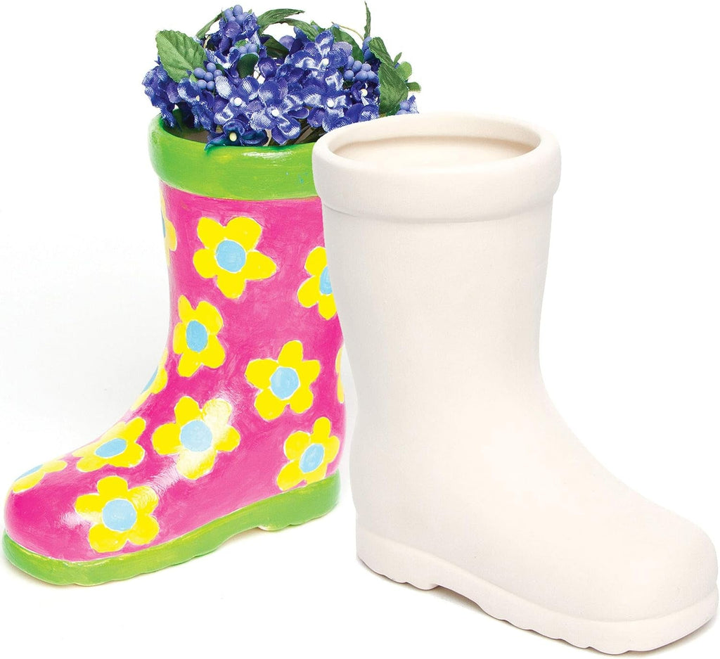 Ghivece ceramice Baker Ross „Wellies” pentru copii (2 bucăți)