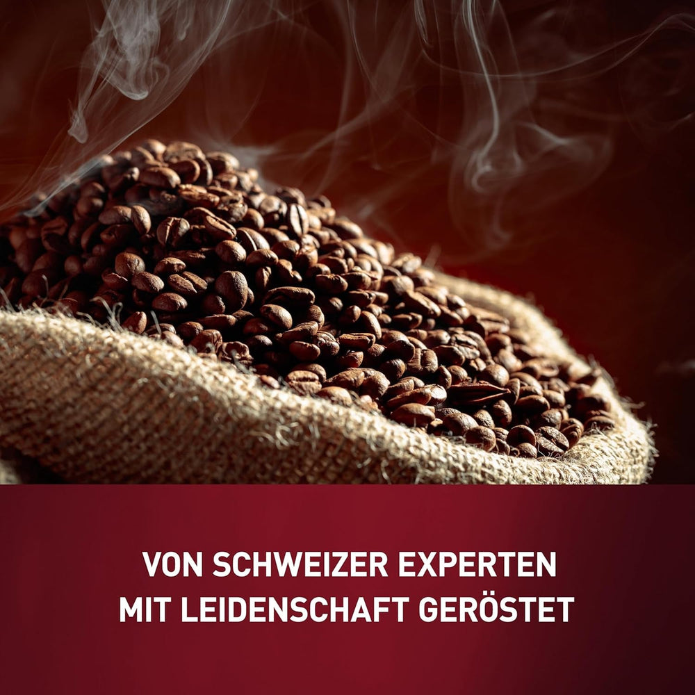 Schwiizer Schüümli Crema, boabe de cafea 100% Arabica, aromate și corpolente, ideale pentru espressoare automate, tărie 3/5, prăjire medie, Rainforest Alliance, 1kg