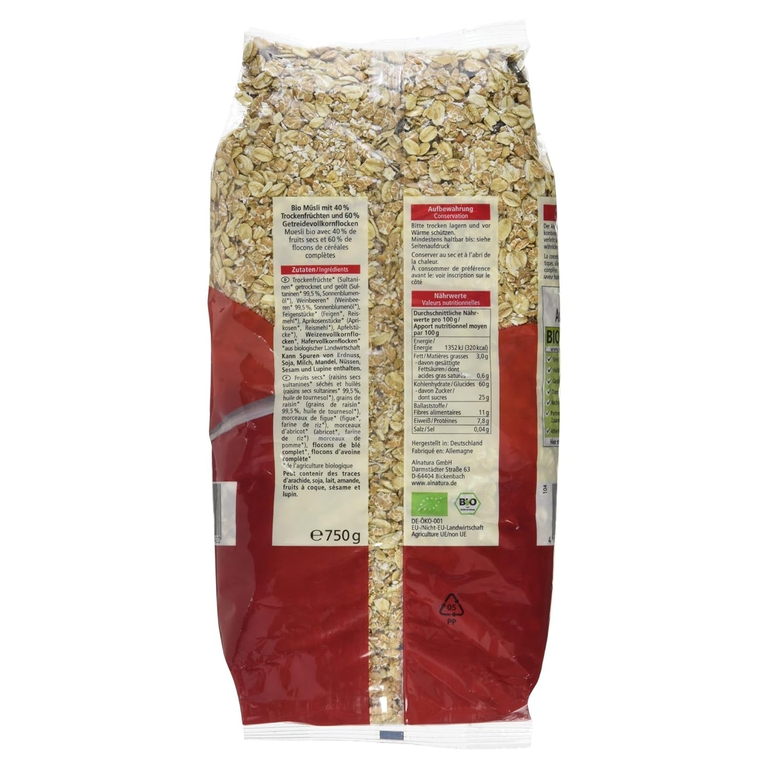 Muesli cu fructe bio, 750g