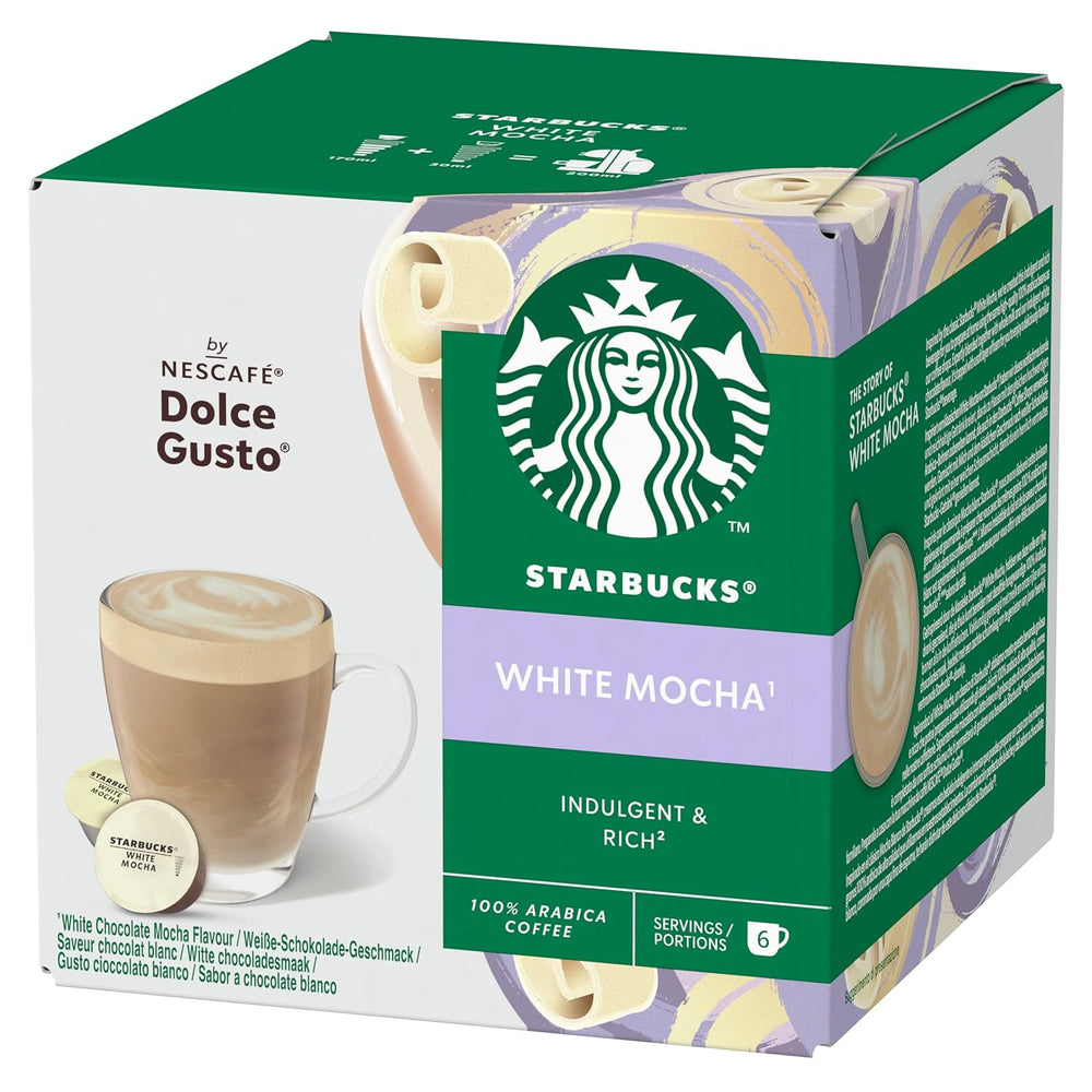 STARBUCKS White Mocha by Nescafé Dolce Gusto Kaffeekapseln 6 x 12 (72 Kapseln)