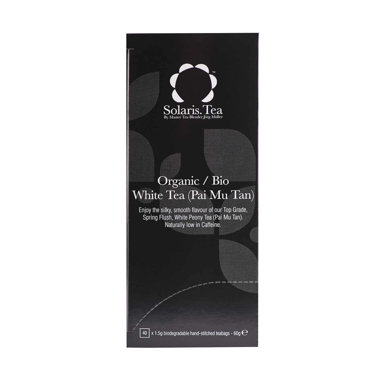 Bio - Ceai alb (Pai Mu Tan), 40 pliculețe de ceai din mătase, pachet de 1 (1 x 60 g)