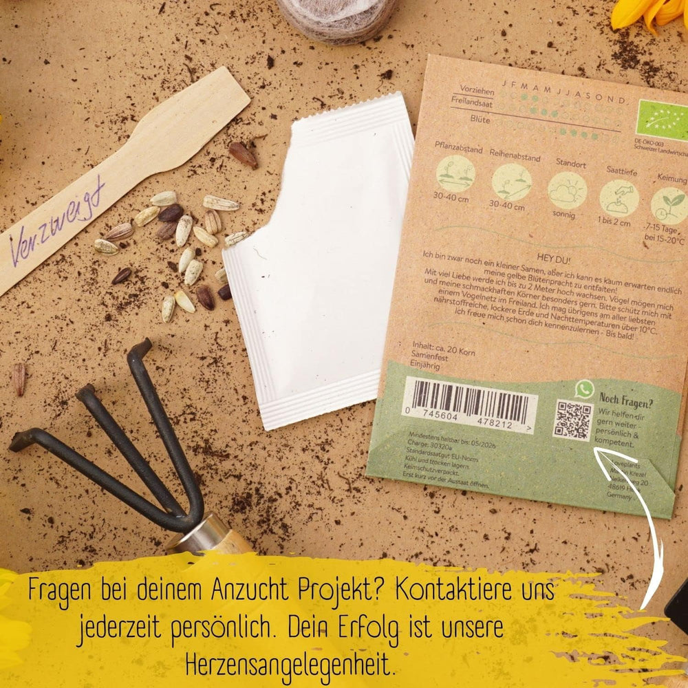 Semințe de floarea-soarelui organice, ramificate, 20 de semințe de floarea-soarelui cu o rată mare de germinare, semințe de floarea-soarelui pentru grădina, balconul, stratul de flori sau cadou pentru oaspeți. Semințe de flori cu polenizare liberă.