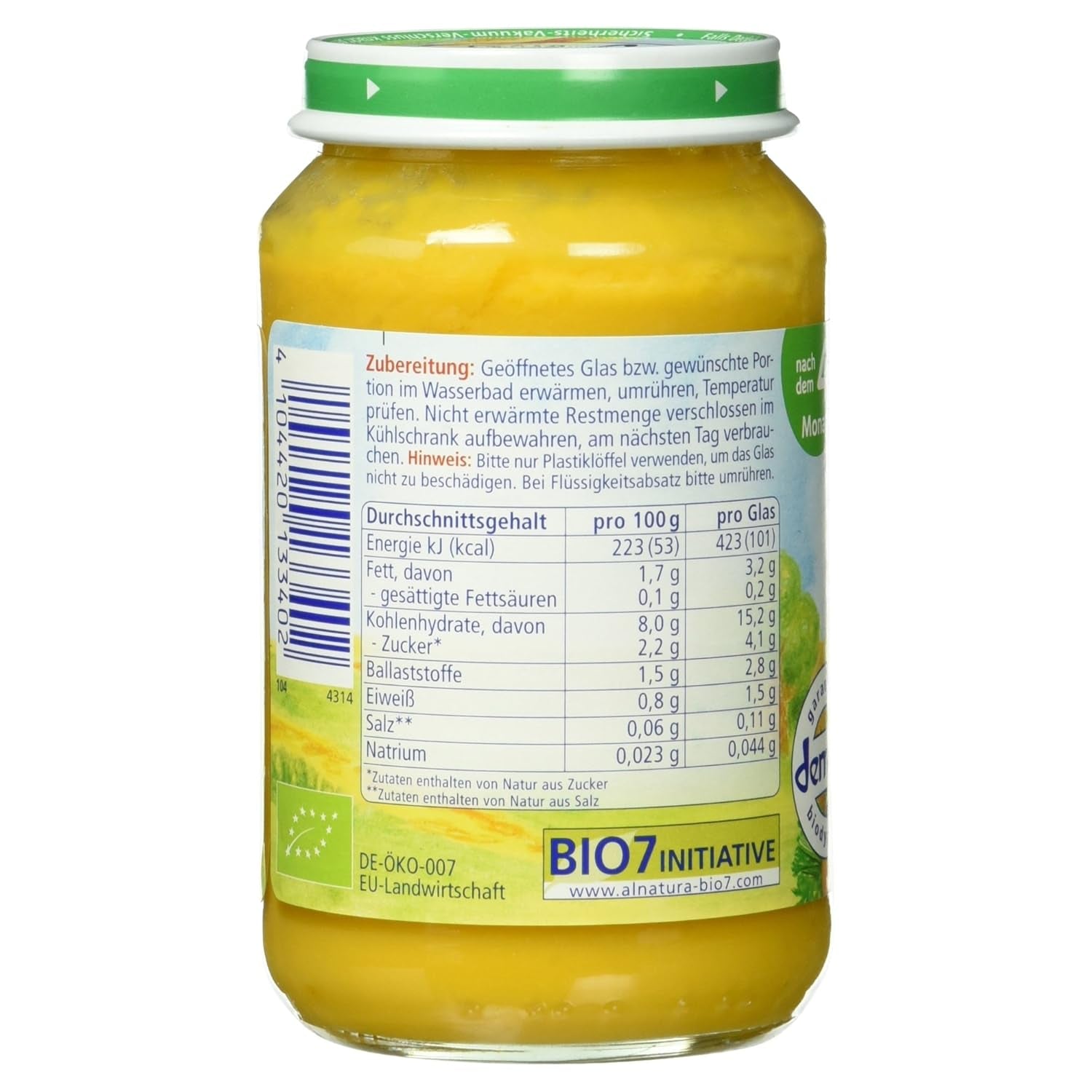 Legume bio cu cartofi dulci, după 4 luni, 190g