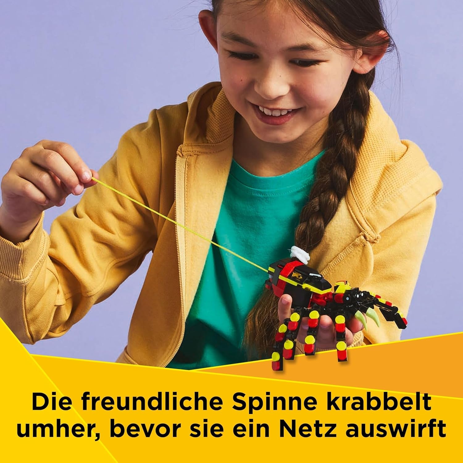 LEGO Creator 3in1 Wilde Tiere: Überraschungsspinne - Spielzeug zum Umbauen in eine Skorpion Figur oder Schlange - Bauset mit 3 Modellen - Geschenk für Jungen und Mädchen ab 7 Jahren 31159