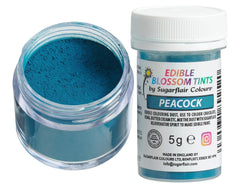 Sugarflair Blossom Tint Dust Pudră de Colorant Alimentar Peacock - Pudră de Colorant Alimentar pentru Decoruri de Tort, Pastă de Zahăr, Fondant, Glazură, Ciocolată, Cremă de Unt, Macarons și Mai Multe - 5G