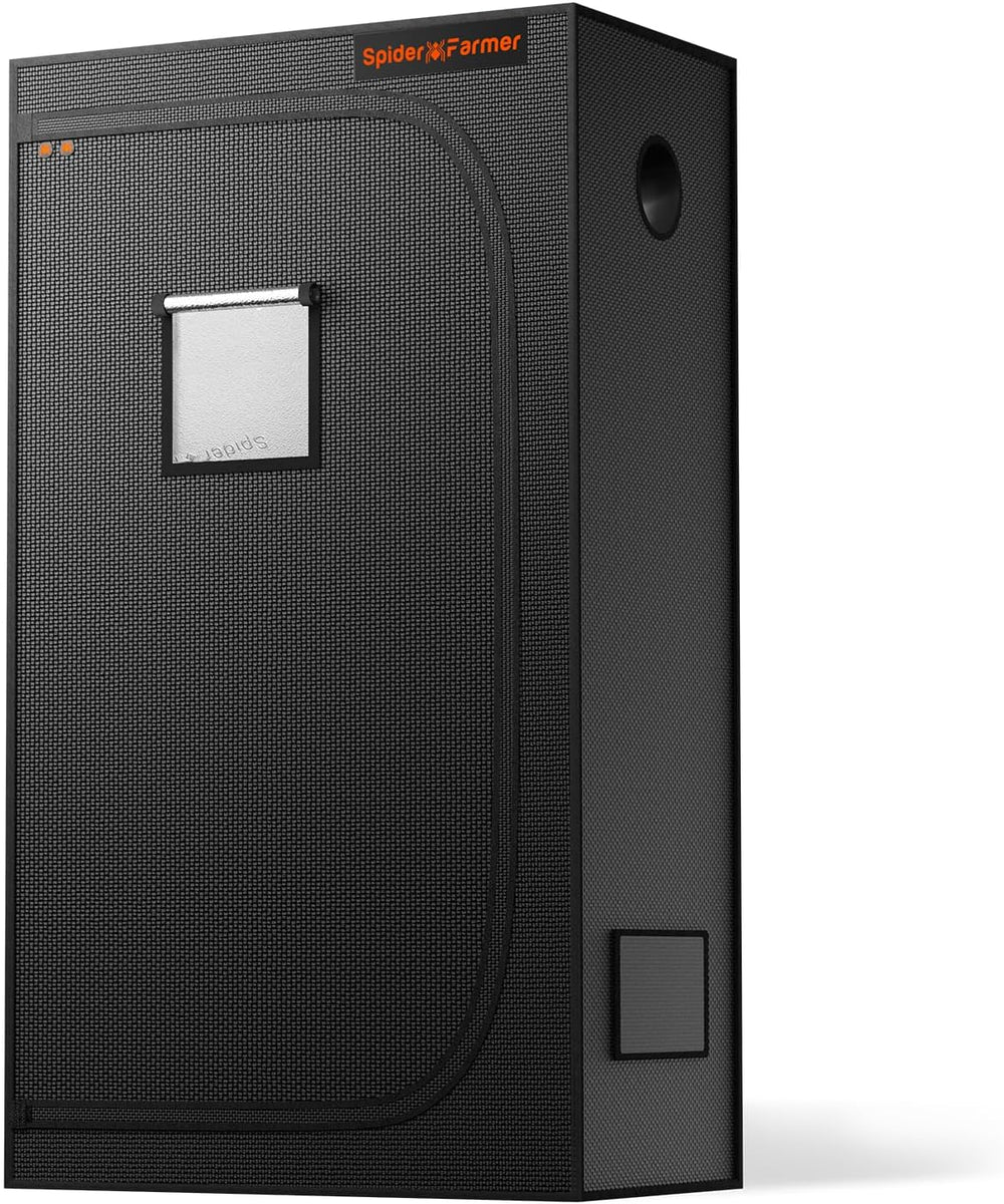 Cort de creștere Spider Farmer Pro 70x140x200 cm, cu ușă rulantă, fereastră de observare, panou de podea detașabil, material textil Mylar 2000D, pentru cultivare hidroponică în interior cu SF4000, G4500, SE4500