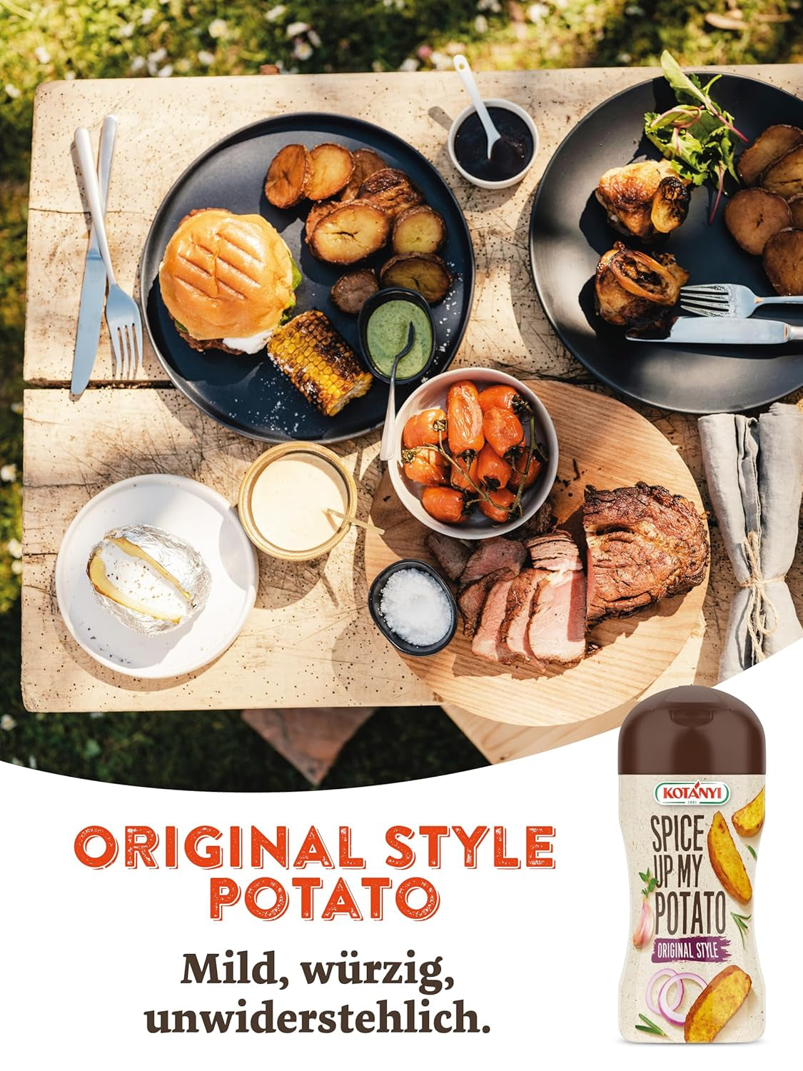 KOTÁNYI Original Style Grillgewürz 80g - Kartoffel-Gewürz für Pommes, Bratkartoffeln und Potato Wedges- Gewürzmischung zum Grillen - [Jetzt für die nächste Grillparty bestellen!]