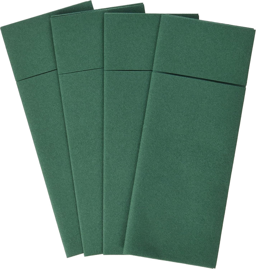 Airlaid 50 de șervețele pentru tacâmuri pungi pentru tacâmuri, asemănătoare țesăturii, șervețel de unică folosință de înaltă calitate, Bordeaux, 32X40 Cm