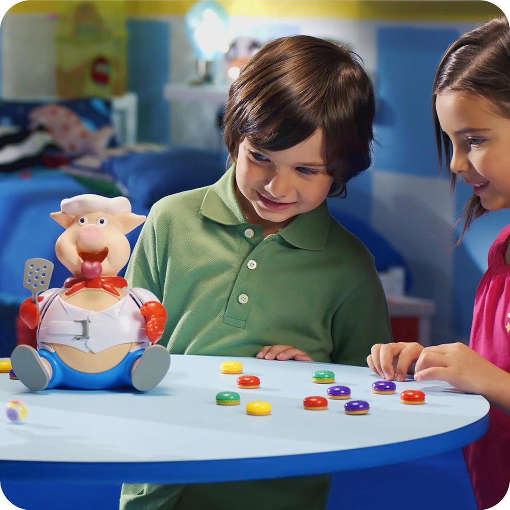 Pielea Porcului Goliat - Joc de societate distractiv pentru copii, de la 4 ani în sus, Hrănește purceii și evită să le explodeze burțile, joc de petrecere pentru 2-6 jucători, distracție cu prietenii și familia