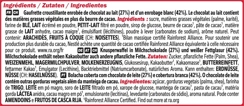 Nestlé Chunky Funky, napolitană crocantă în ciocolată cu lapte, pachet multiplu, pachet de 2 (4 x 40 g fiecare)