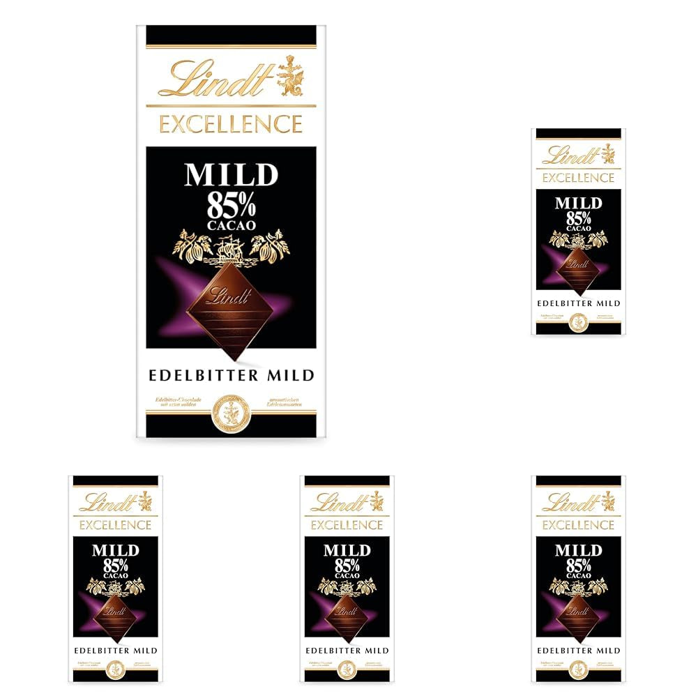 Lindt Ciocolată | Baton EXCELLENCE 85% Cacao | 100g | Ciocolată Extra Neagră | Baton de Ciocolată Vegană