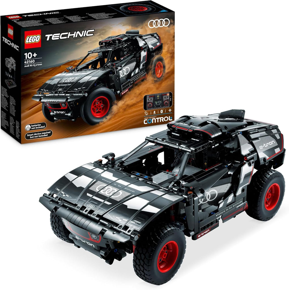 LEGO 42160 Technic Audi RS Q e-tron, ferngesteuertes Rallye-Auto-Spielzeug, Dakar-Rallye-Geländewagen, App-gesteuerter RC mit Control+, Geschenk für Jungen, Mädchen und Fans ab 10 Jahren zum Bauen