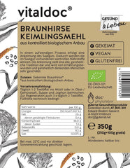 vitaldoc© | Mei brun organic, proaspăt încolțit 250g + 100g | Aliment crud | Fără gluten | Vegan | Organic | Bogat în siliciu natural | Calitate