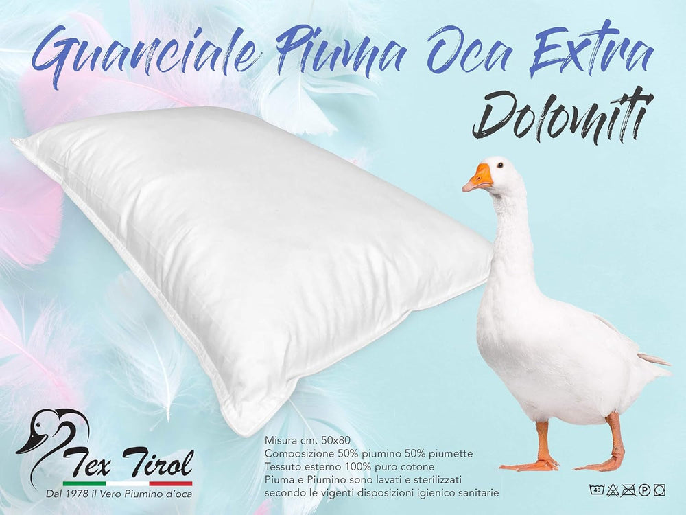 Dolomiti Tex Tirol pernă, puf, puf de gâscă Perne standard Naty Shop
