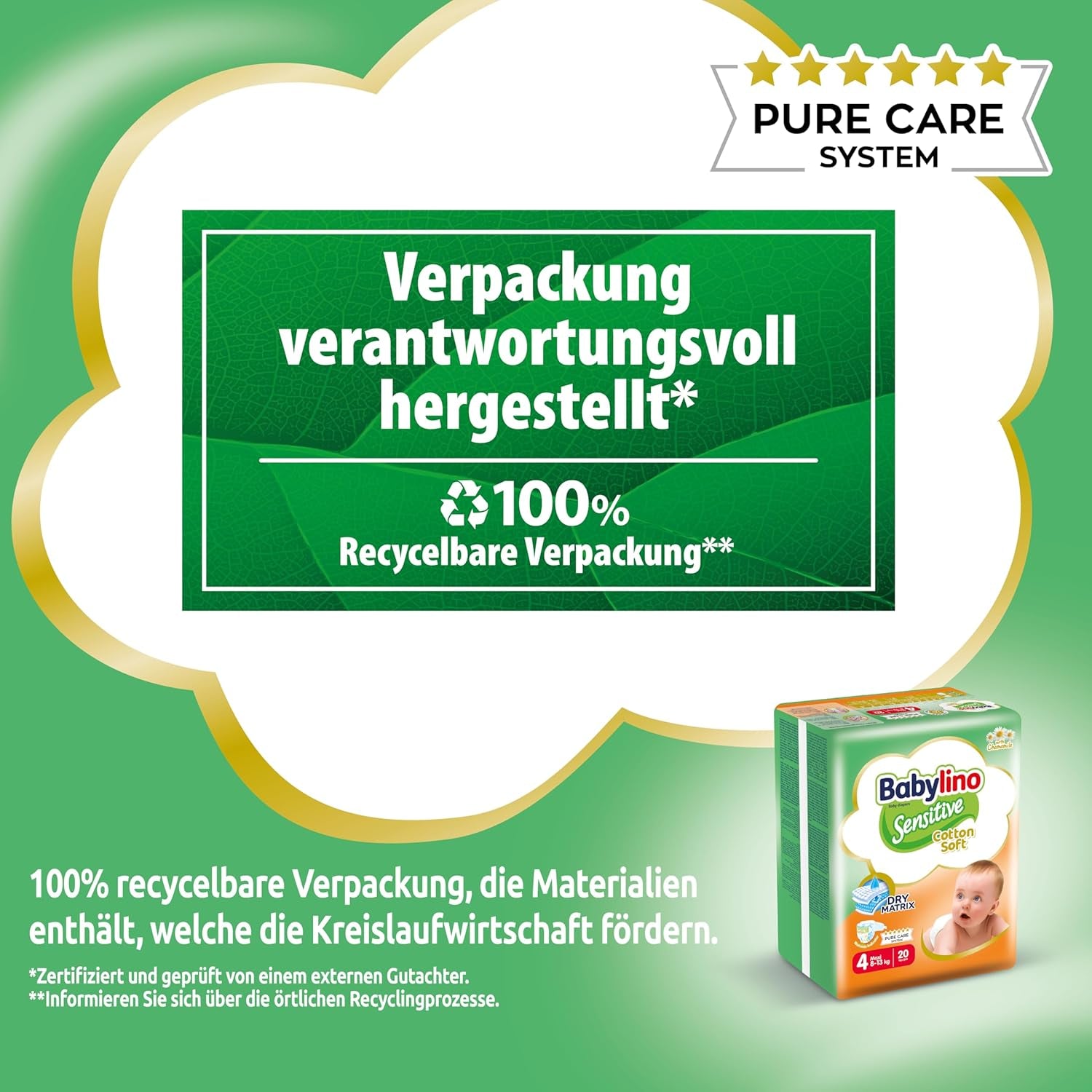 Scutece pentru bebeluși Sensitive mărimea 4, Maxi (8-13 kg), 20 bucăți