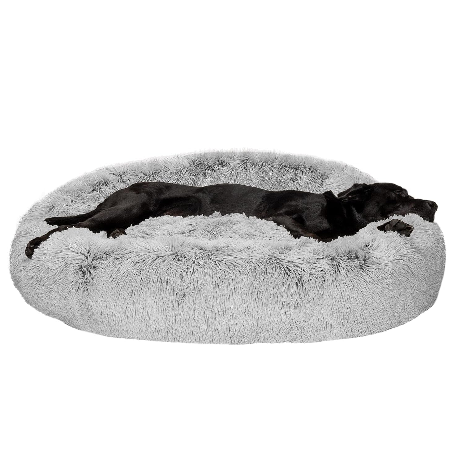 Pat pentru pisici de interior, lavabil, cu role de gât detașabile, pentru animale de companie de până la 4,1 kg – Covoraș de pluș cu imprimeu de diamant – Gri, mărimea S