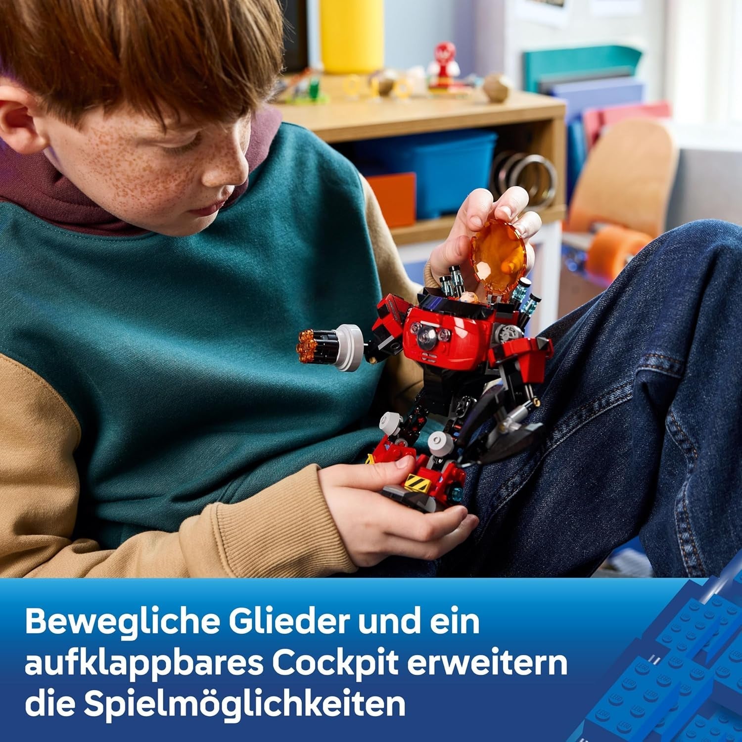 LEGO Sonic the Hedgehog Knuckles vs. Dr. Eggmans Egg Crusher Mech - Kreatives Spielzeug mit 2 Minifiguren, Ringe & Chaos Emeralds - Gamer Geschenk Jungen & Mädchen ab 8 Jahren - 77005