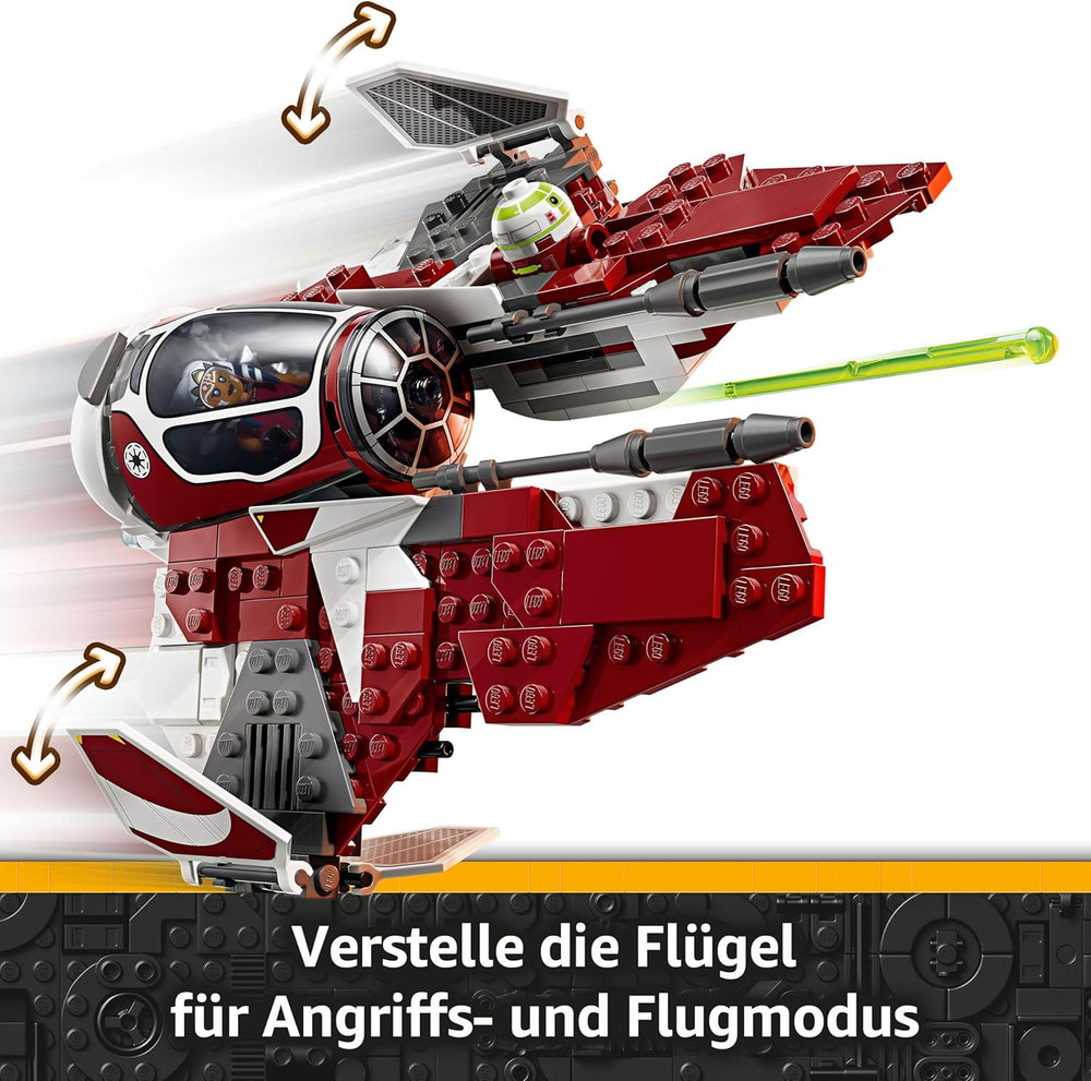 LEGO Star Wars 75401 Ahsokas Jedi Interceptor, Sternenjäger für Fans von The Clone Wars, Ahsoka Tano & Anakin Skywalker Minifiguren, mit Lichtschwertern und R7-A7, für Jungen und Mädchen ab 8 Jahren