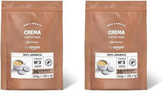 Kaffeepads Crema 100% Arabica, Geeignet für Senseo Maschinen, 36 Stück (1er-Pack) (Packung mit 2)