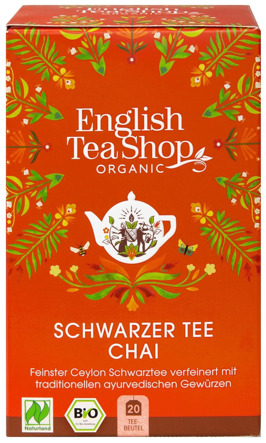 ETS - Ceai negru Chai, Naturland BIO, 20 pliculețe de ceai (pachet cu 2)