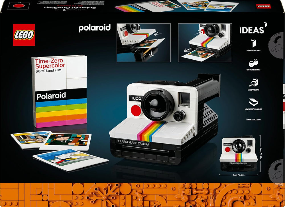 LEGO Ideas Polaroid OneStep SX-70 Kamera-Set für Erwachsene, Sammlerstück mit authentischen Details, kreative Beschäftigung, Fotografie-Geschenke für Männer, Frauen, Ihn, Sie & Teenager 21345