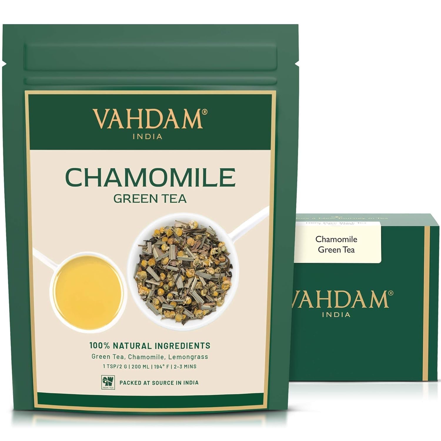 VAHDAM, ceai verde Himalayan (100 g) Ceai verde 100% pur din Himalaya | Fără gluten | Direct de la sursă din India | Preparare fierbinte/rece | Ceai verde vrac