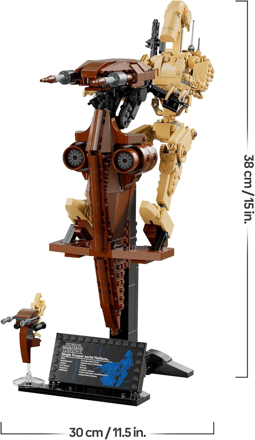 LEGO Star Wars 75428 Kampfdroide mit STAP Bauspielzeug - Spiel- und Ausstellungsfigur mit Speeder - Sammlergeschenk für Jungen ab 12 Jahren, Teenager und Fans von Die dunkle Bedrohung