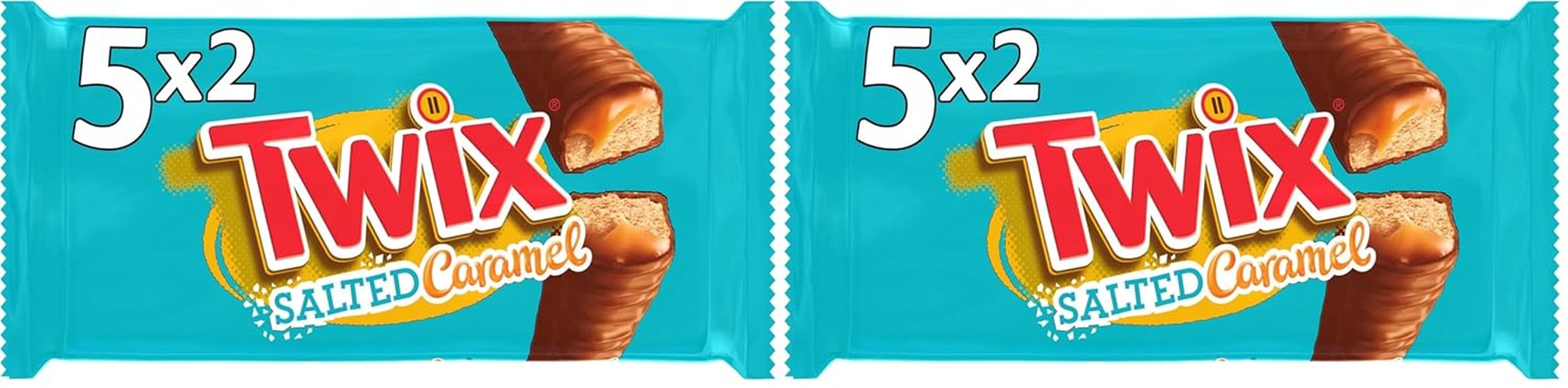 Batoane de ciocolată Twix cu caramel sărat | Pachet vrac de ciocolată | 30 de batoane duble (30 x 46g)