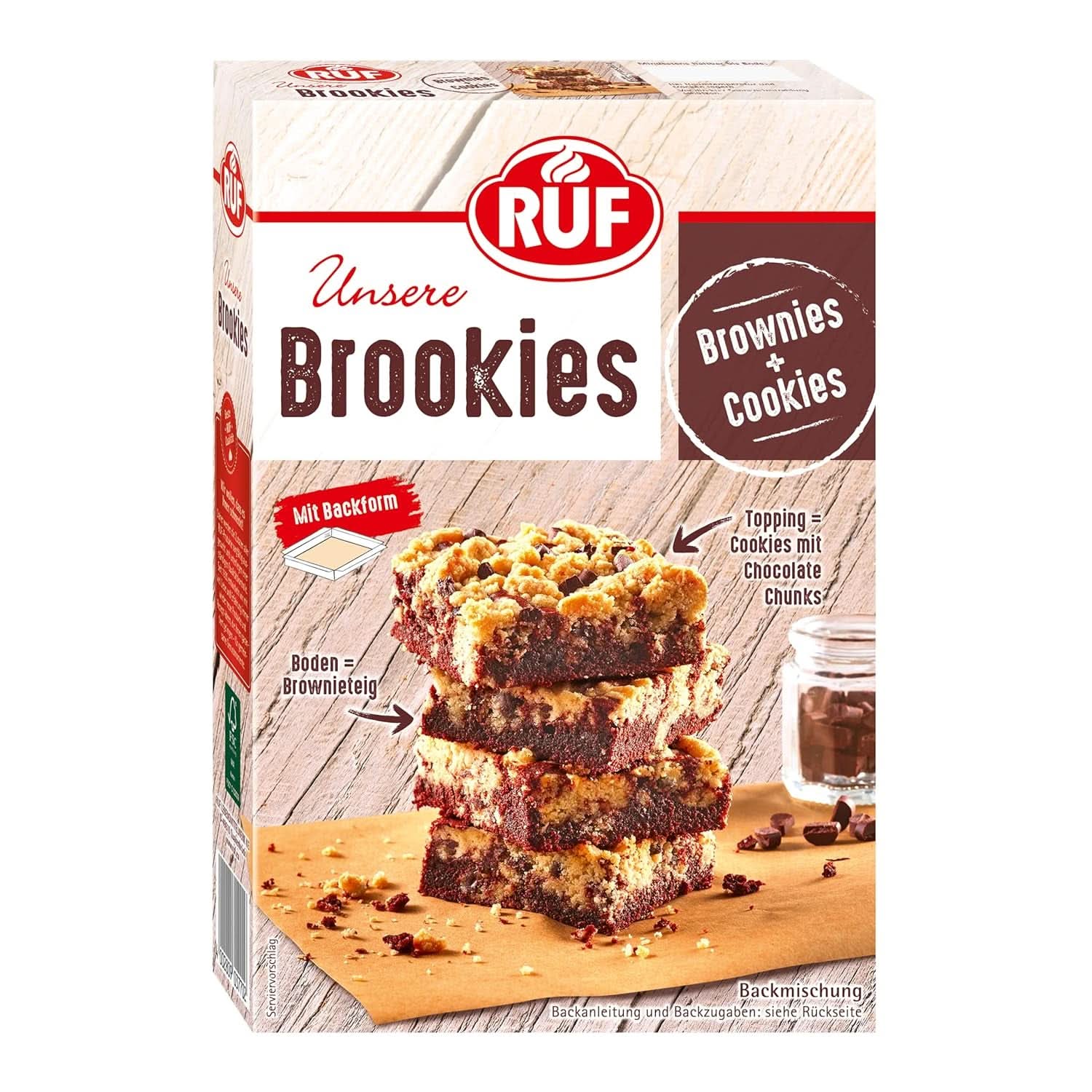RUF Brookies, mix negrese și fursecuri, 460 grame Bucatarie Naty Shop 460 grame Brookies