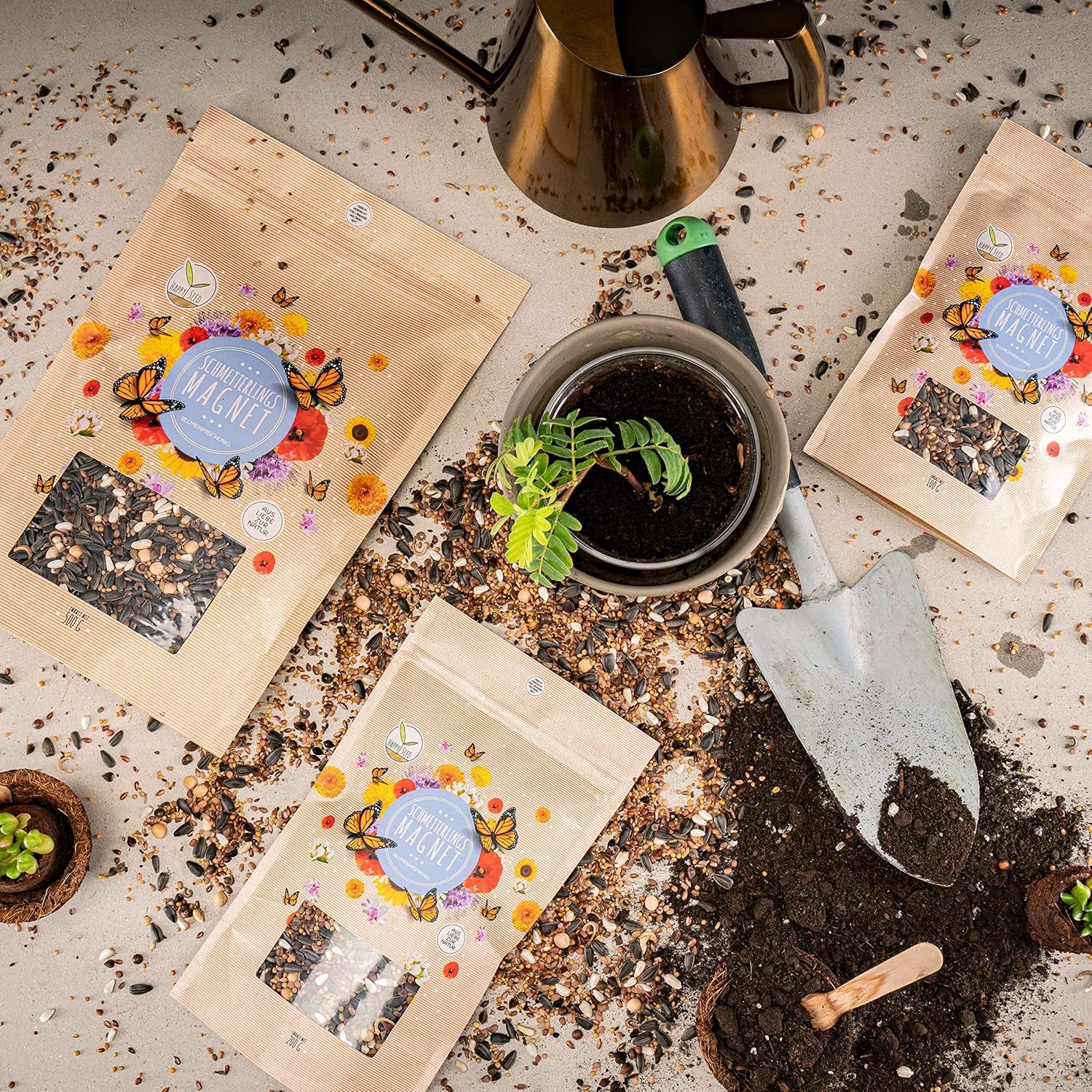 100g Semințe de fluturi pentru o pajiște cu flori colorate - Amestec de semințe de flori sălbatice colorate și bogate în nectar pentru fluturi