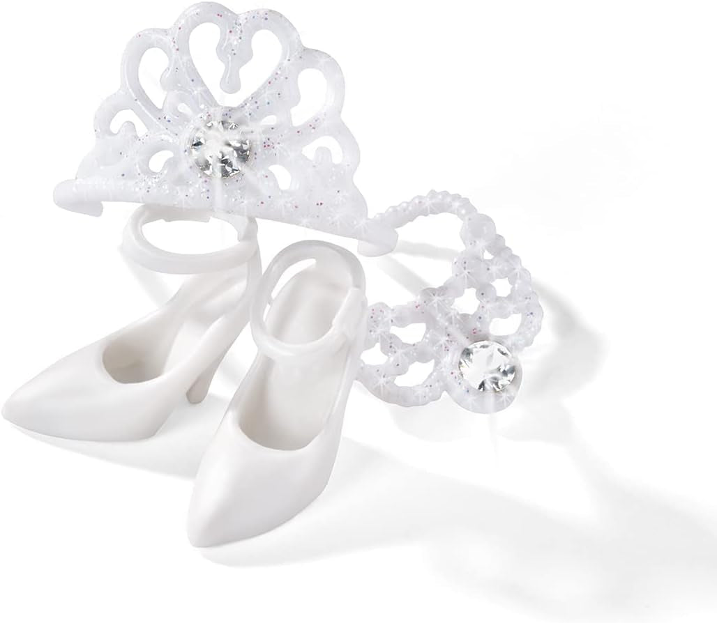 Simba 105733582 -  White Dream, Ankleidepuppe in einem traumhaften weißen Glitzerkleid mit Glitzerstein, 29cm Puppe, ab 3 Jahren