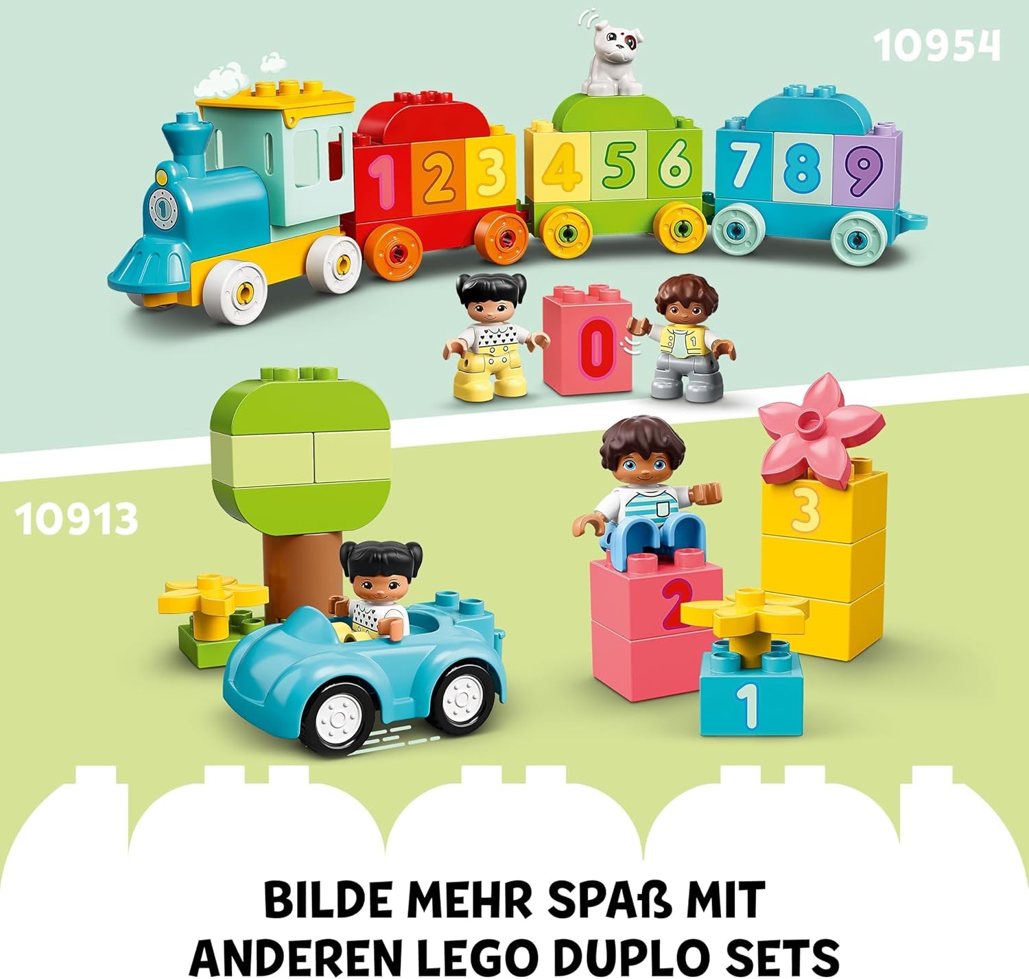 LEGO DUPLO Town ABC-Lastwagen, Lernspielzeug für Kleinkinder ab 2 Jahren, ABC-LKW-Spielzeug mit Anhänger und Buchstaben-Steinen, plus Figuren eines Jungen und eines Mädchens, Geschenk für Kinder 10421