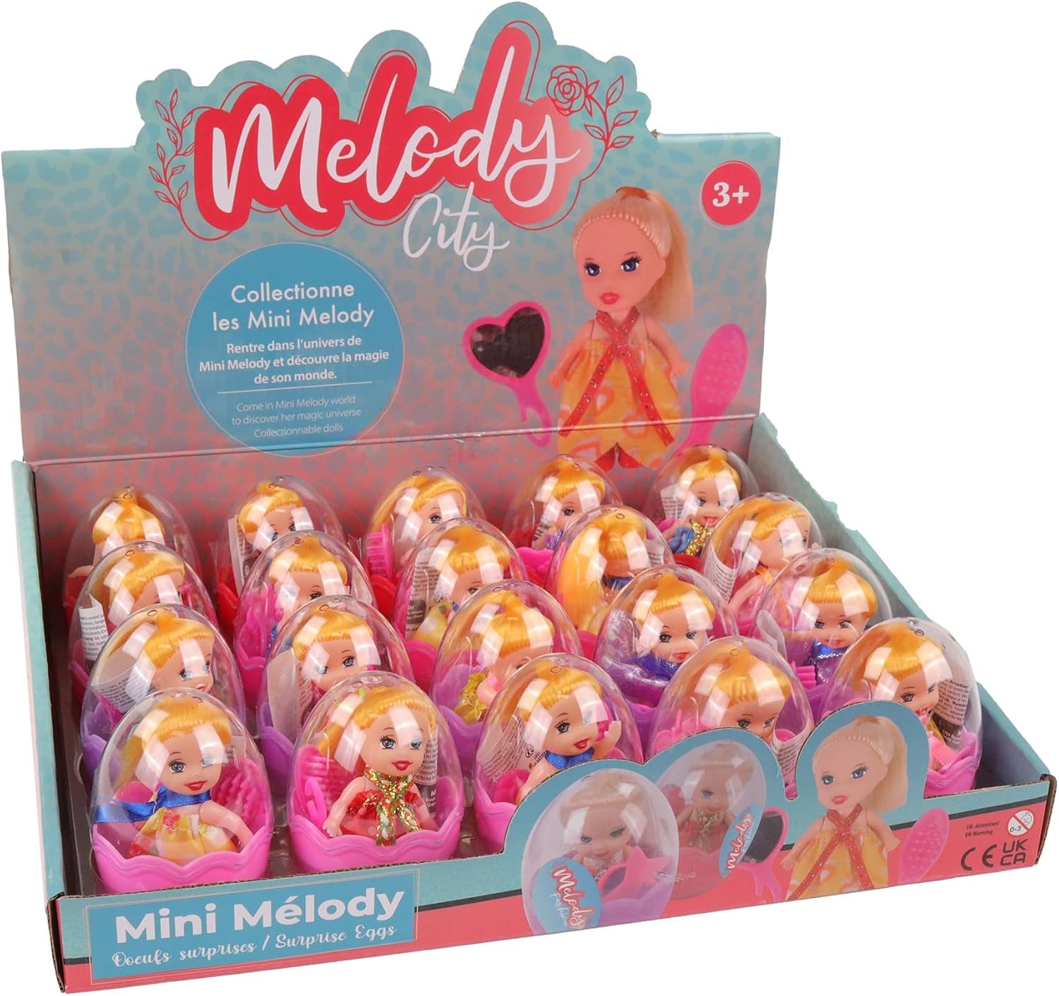 - 20er Pack Eier mit Mini-Puppe -  Fashion - Mannequin Puppe - 010982PA - Mehrfarbig - Kunststoff - Figur - Puppe - Kinderspielzeug - Geburtstag - Zubehör - Ab 3 Jahren