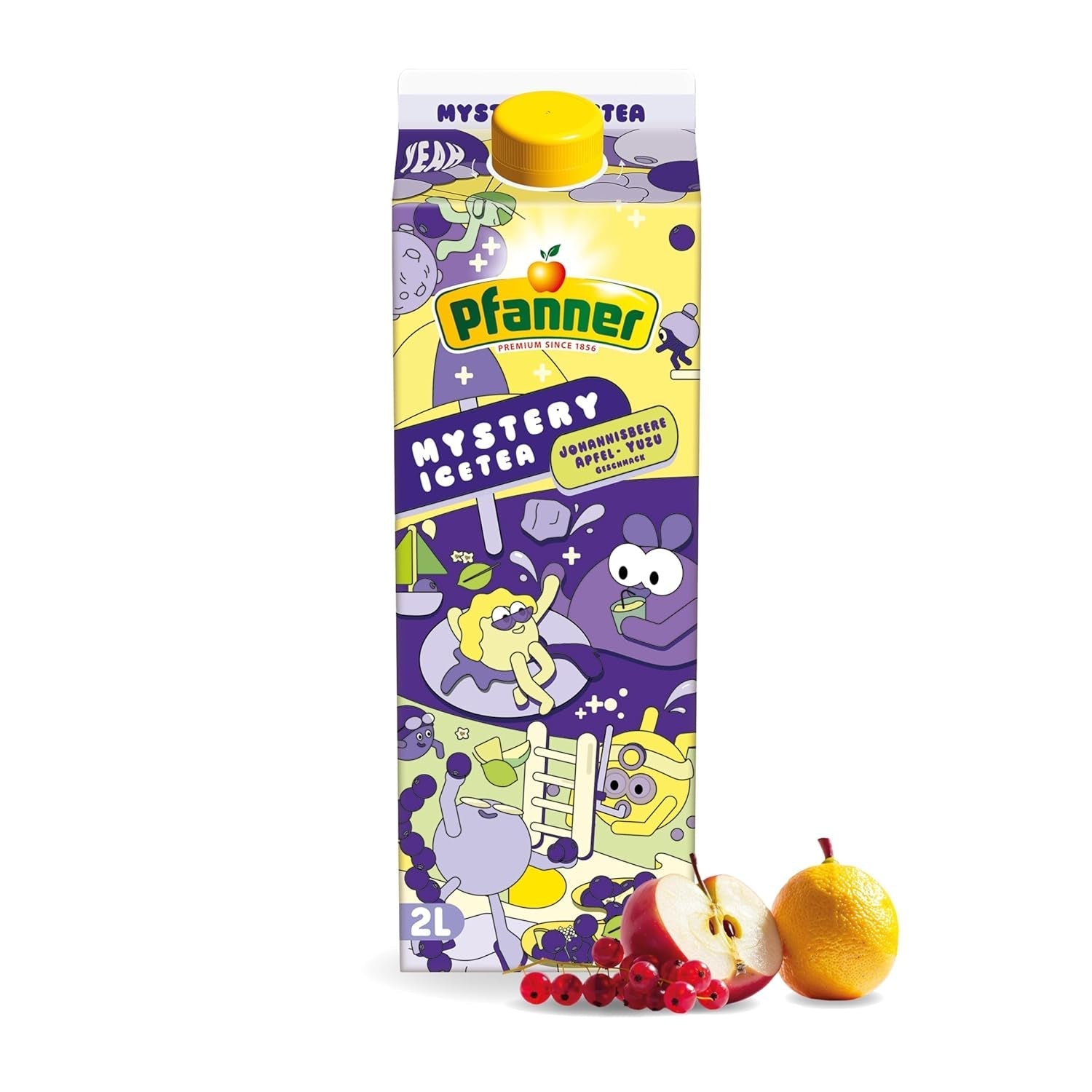 Pfanner Ceai rece cu lămâie albă și flori de soc – Pachet de 2 L - Ceai preparat direct cu suc de lămâie