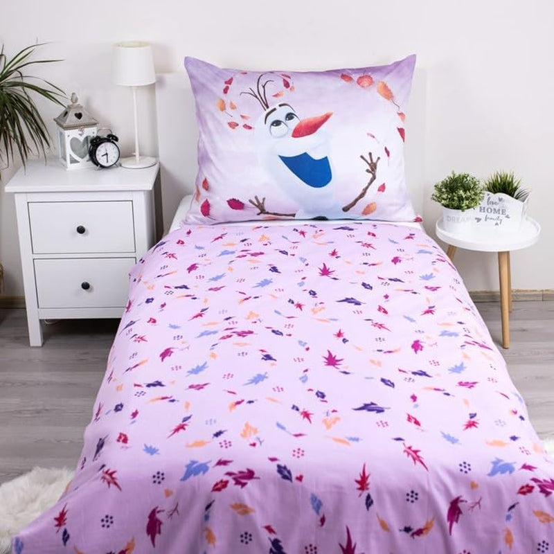 Frozen Kinderbettwäsche Set Bettbezug 140X200 + Kopfkissenbezug 70X90 Aus Baumwolle Öko-Tex Standard Für Mädchen Frozen Eiskönigin Anna ELSA Olaf Naty Shop