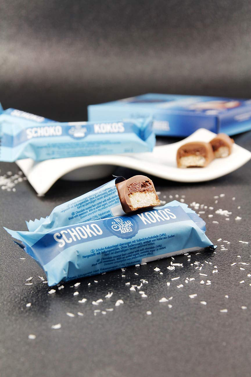 Frankonia, ciocolata fara zahar adaugat, batoane ciocolată - nucă de cocos, 100 g (3x33 g) Naty Shop