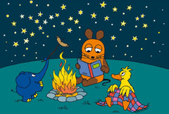 Schmidt Spiele 56212 Mouse, prieteni buni, 3X24 piese puzzle pentru copii, albastru Puzzle Naty Shop