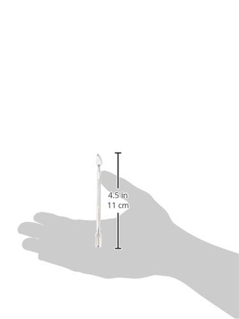 Împingător de cuticule și curățător de unghii, instrument profesional pentru manichiură/pedichiură, cu capete duble, oțel inoxidabil, perfect pentru cuticulele crescute excesiv, curăță sub/în jurul unghiei, îndepărtează oja