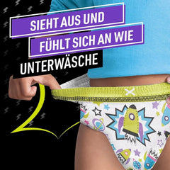 Pantaloni de pijama Spaceship, 9 pantaloni absorbanți de noapte, 8 ani, 27kg-43kg, protecție împotriva scurgerilor pentru întreaga noapte