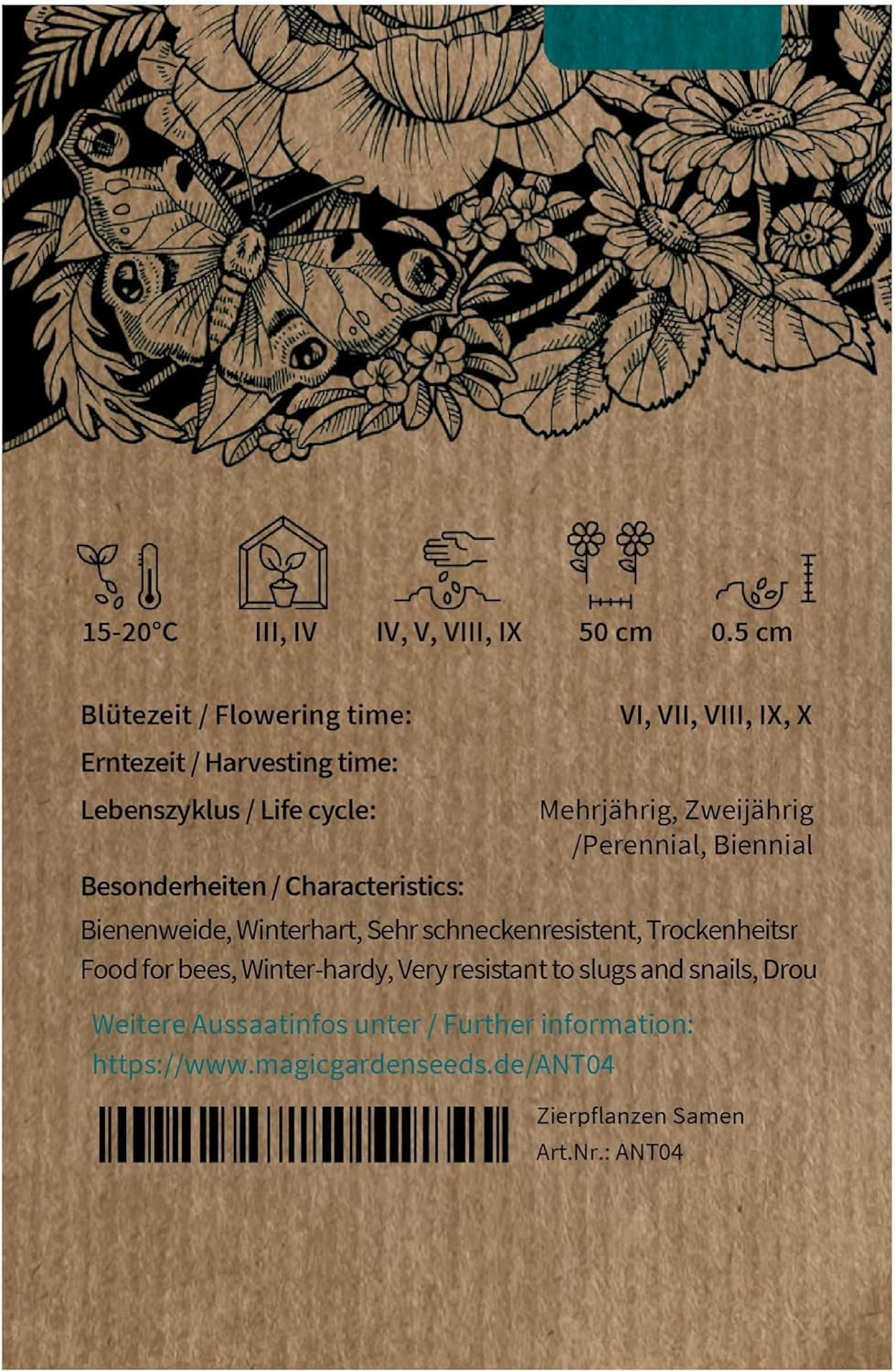 Mușețelul vopsitorului (Anthemis tinctoria) - aproximativ 800 de semințe ale plantei vopsitoare tradiționale și ale florii sălbatice perene