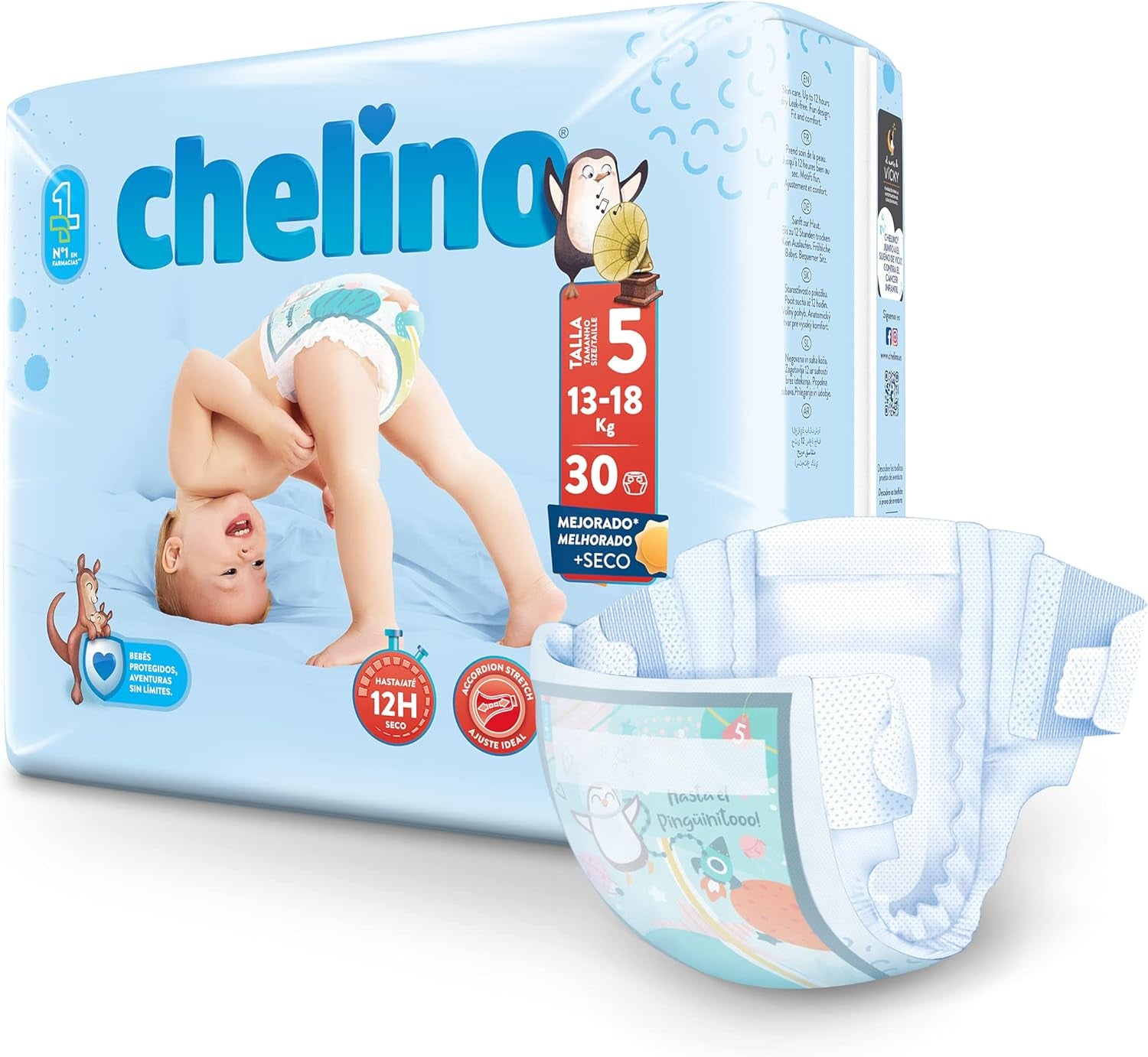 Scutece Indas Fashion & Love, Junior T 5 pentru 13-18 kg, (30 bucăți)