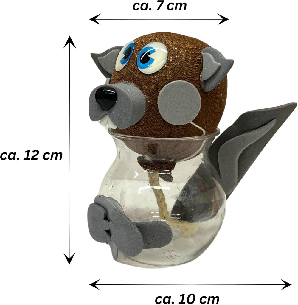 Bada Bing Graskopf 4er Set inkl. Wasserbehälter Waldtiere DIY Tiere – Rasenkopf Tierkopf mit Rasensamen – Experiment für Kinder – Spaß mit Lerneffekt – Geschenk Mitbringsel Kindergeburtstag Mitgebsel