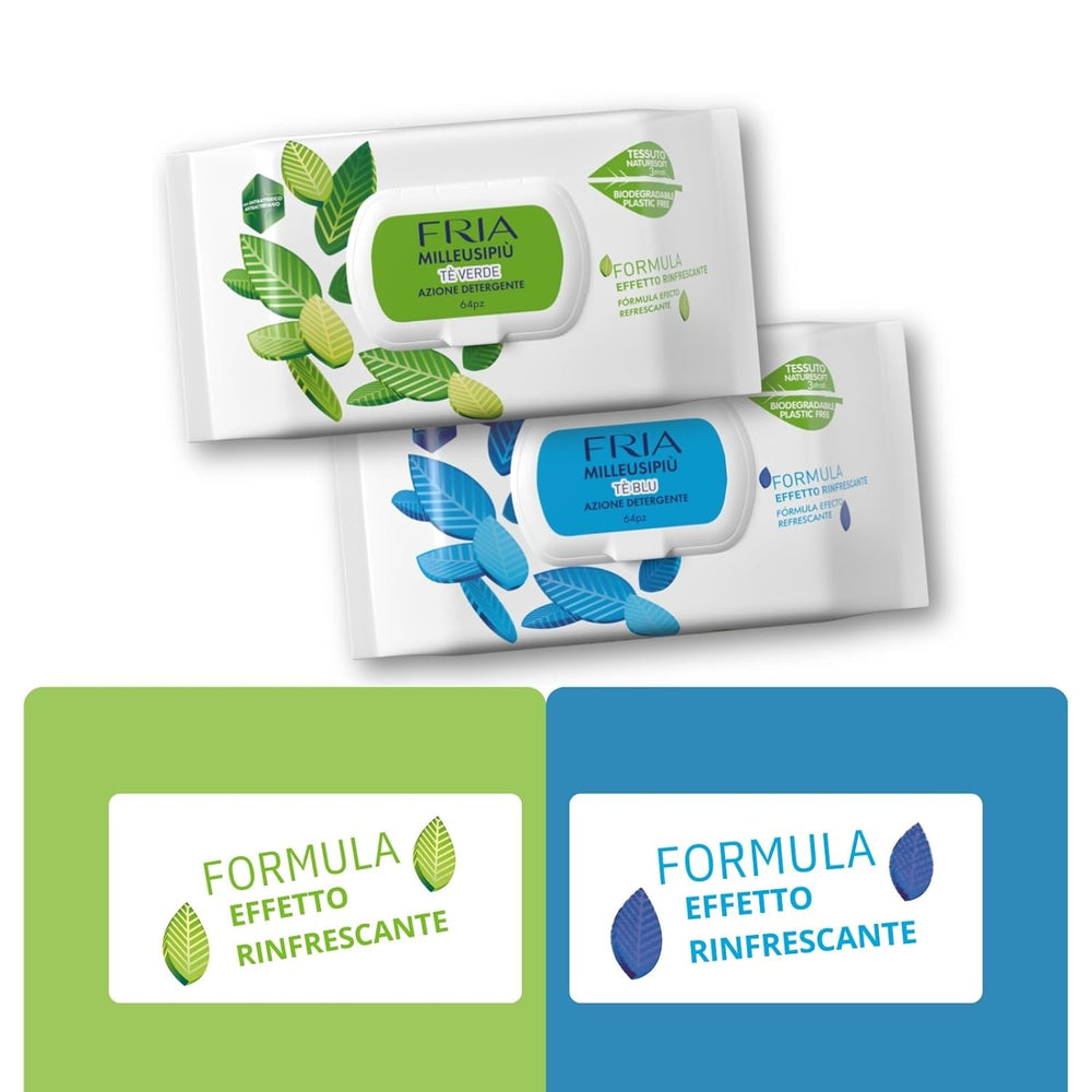 MilleusiPiu Maxi cu capac, 64 șervețele umede, 64 unități