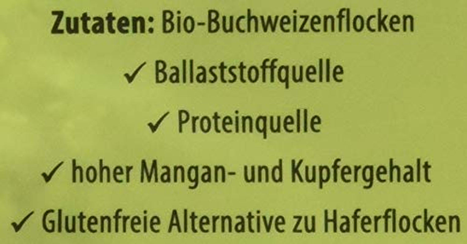 Fulgi de hrișcă organici, 500g