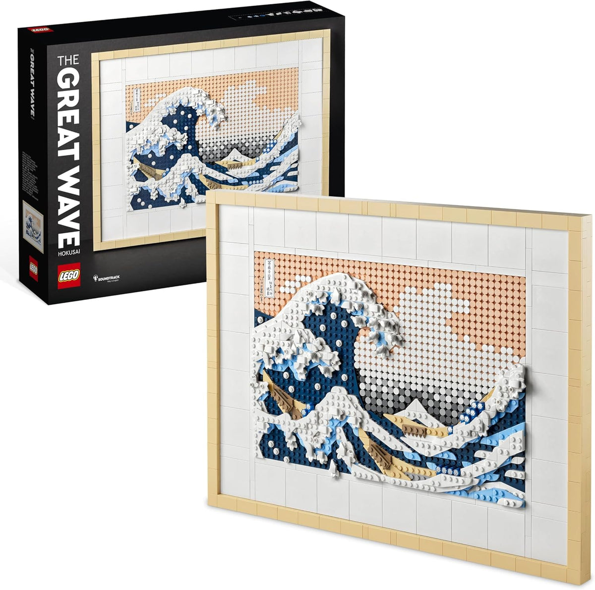 LEGO 31208 Art Hokusai – Große Welle, 3D Japanische Wanddeko, Bastelset, gerahmte Ozean-Leinwand, Hobbys für Erwachsene, DYI, Home- und Büro-Deko