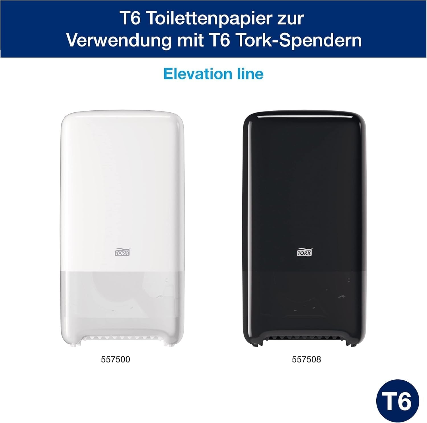 Tork 127530 Hârtie igienică Midi moale de calitate avansată pentru dispenserul de hârtie igienică Tork T6 cu rolă dublă / hârtie igienică cu 2 straturi moale și rezistentă la rupere, pachet de 27 (27 X 100 metri)