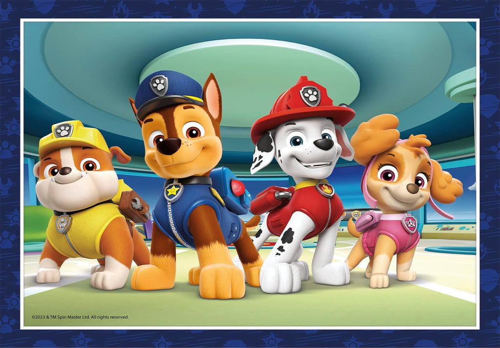 Clementoni - 21513 - Supercolor Puzzle 4 in 1 - Paw Patrol - Puzzle 12,16,20,24 piese de la 3 ani, Puzzle colorat pentru copii cu luminozitate specială și intensitate a culorilor, Joc de îndemânare pentru copii Puzzle Naty Shop