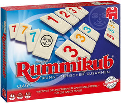 Jumbo Spiele Original Rummikub Classic - der Spieleklassiker unter den Gesellschaftsspielen - für Erwachsene und Kinder ab 7 Jahren JUM17571 Mehrfarbig 2,7 x 3,7 cm
